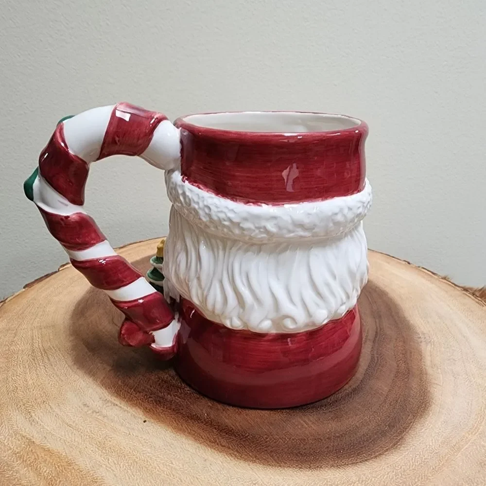 Santa Mug Vintage 90’s Tis The Season Christmas Santa Cup Hot Cocoa Mug